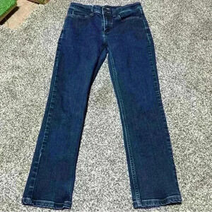 Duluth Trading Co. Womens Blue Denim Mid Rise Skinny Blue Jeans 4X29 See Note